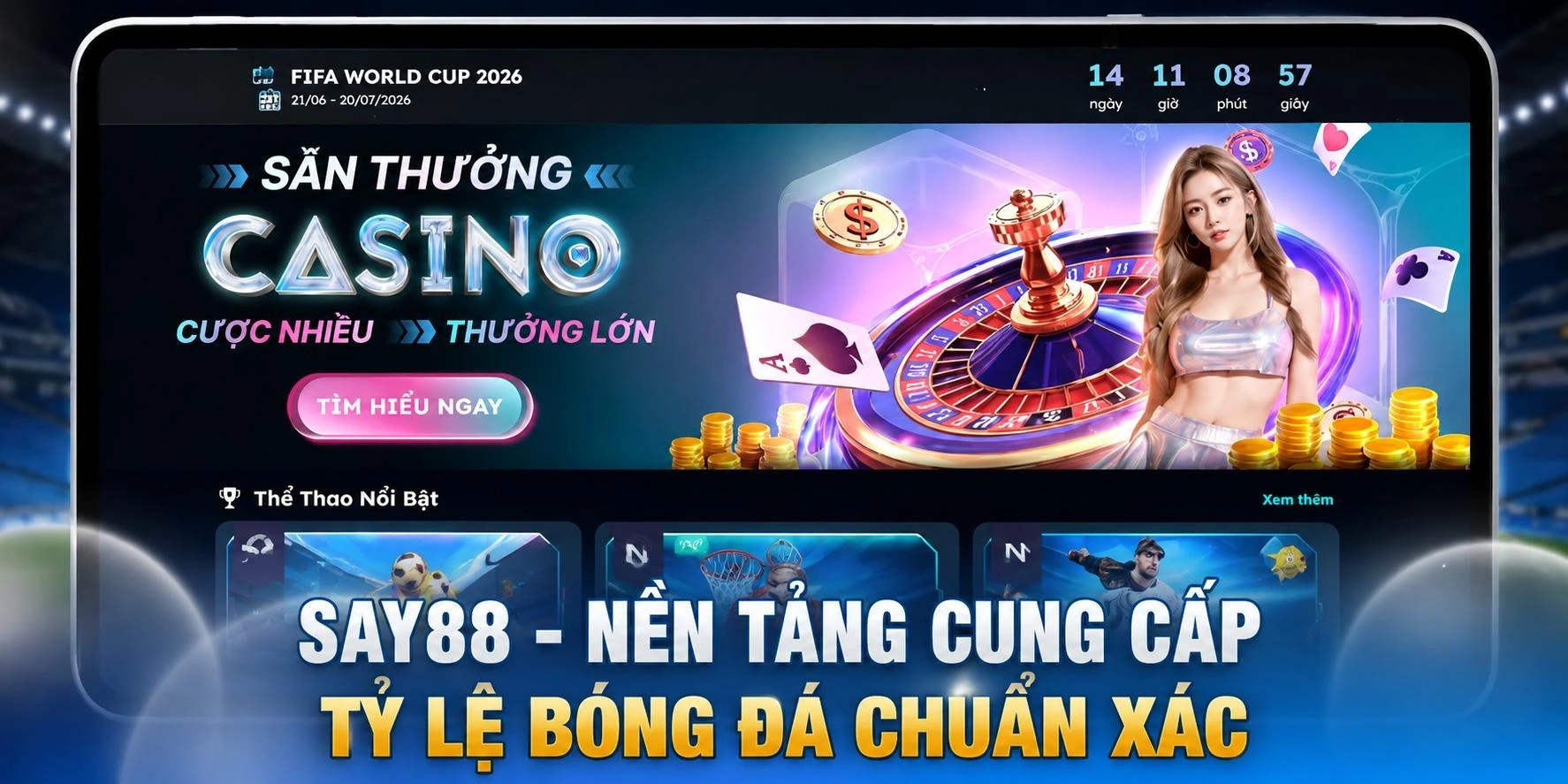 SAY88 mang đến hệ thống tỷ lệ bóng đá chính xác, liên tục cập nhật trước và trong suốt thời gian diễn ra trận đấu.