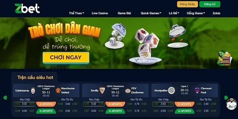 ZBET mang đến hệ thống tỷ lệ bóng đá quốc tế được cập nhật liên tục với độ chính xác cao.